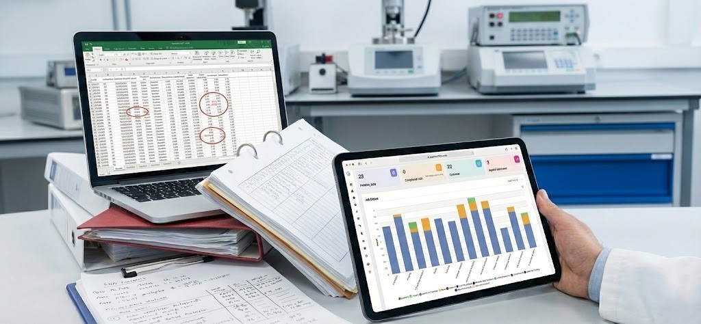 LIMS dashboard replacing spreadsheets